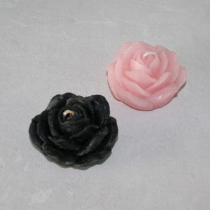 Schwimmkerze Rose schwarz
