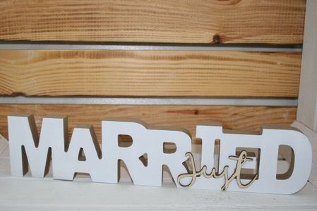 Just Married Schriftzug 