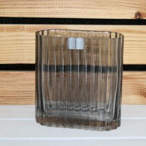 Vase oval dunkelgrau