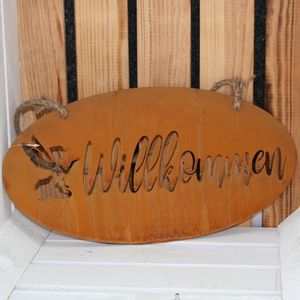 Schild "Willkommen"