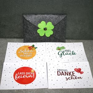 Geschenk-Kuvert Kleeblatt