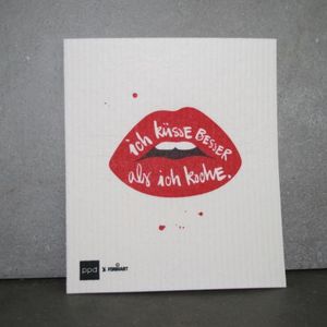 Schwammtuch "Ich küsse besser...."