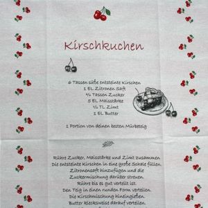 Geschirrtuch Kirschenkuchenrezept