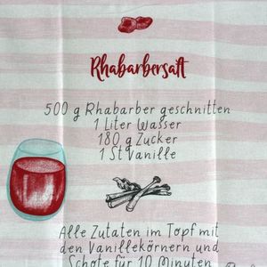 Geschirrtuch Rhabarbersaft