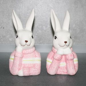 Hasenbüste rosa/weiss 